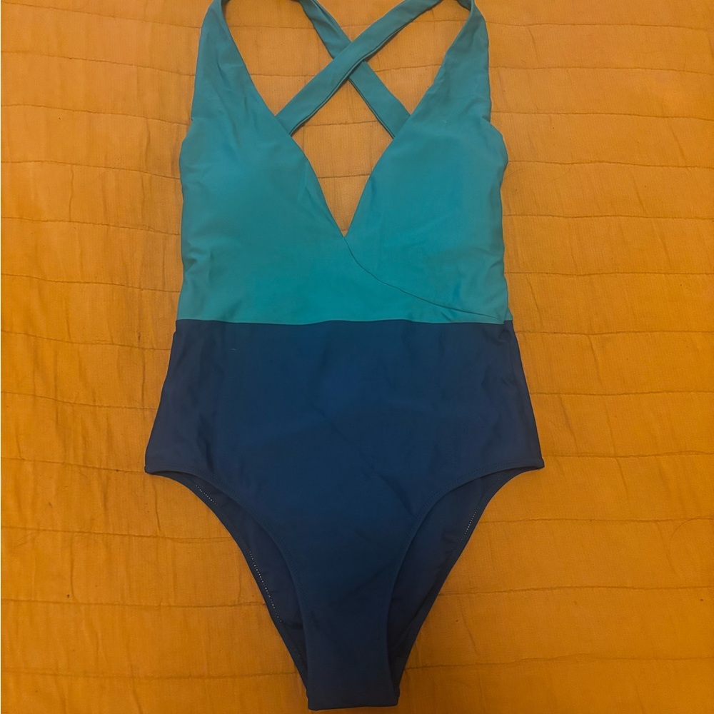 SUMMERSALT the deep dive one-piece swimsuit in seaglass and seaweed